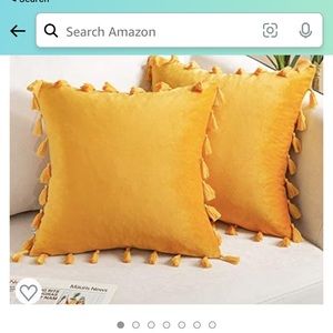 Boho mustard yellow pillow cases (without insert)